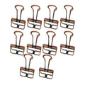 Solid Color Hollow Out Swallowtail Metal Binder Bookmark Clips Office Supplies - Bronze V528-CLIPB-BRONZE-10PCS-906603
