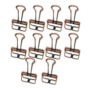 Solid Color Hollow Out Swallowtail Metal Binder Bookmark Clips Office Supplies - Bronze V528-CLIPB-BRONZE-10PCS-906603