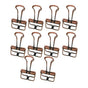 Solid Color Hollow Out Swallowtail Metal Binder Bookmark Clips Office Supplies - Bronze V528-CLIPB-BRONZE-10PCS-906603