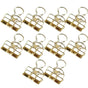 Solid Color Hollow Out Swallowtail Metal Binder Bookmark Clips Office Supplies - Gold V528-CLIPB-GOLD-10PCS-614329