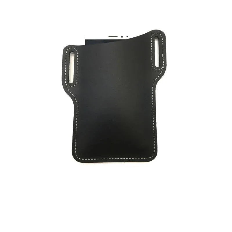 Leather Phone Holster Pouch Belt Clip Loop Waist Bag Cover Case for Men - Black V528-CLIPLOOPHOLSTER-BLACK-313924
