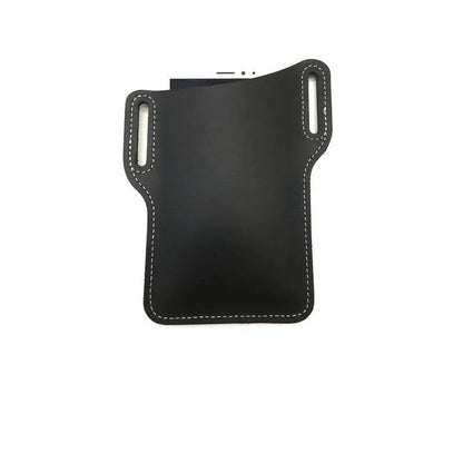 Leather Phone Holster Pouch Belt Clip Loop Waist Bag Cover Case for Men - Black V528-CLIPLOOPHOLSTER-BLACK-313924