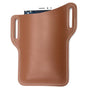 Leather Phone Holster Pouch Belt Clip Loop Waist Bag Cover Case for Men - Brown V528-CLIPLOOPHOLSTER-BROWN-395281