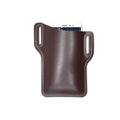 Leather Phone Holster Pouch Belt Clip Loop Waist Bag Cover Case for Men - Dark Brown V528-CLIPLOOPHOLSTER-DBROWN-518687