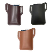 Leather Phone Holster Pouch Belt Clip Loop Waist Bag Cover Case for Men - Dark Brown V528-CLIPLOOPHOLSTER-DBROWN-518687
