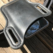Leather Phone Holster Pouch Belt Clip Loop Waist Bag Cover Case for Men - Dark Brown V528-CLIPLOOPHOLSTER-DBROWN-518687