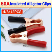 2/4/6Pairs Car Battery Tongs Cable Alligator Electrical Measured Clip Clamp Tool - 4pcs (2black+2red) V528-CLIPS-2PCSRED2PCSBLACK-89280