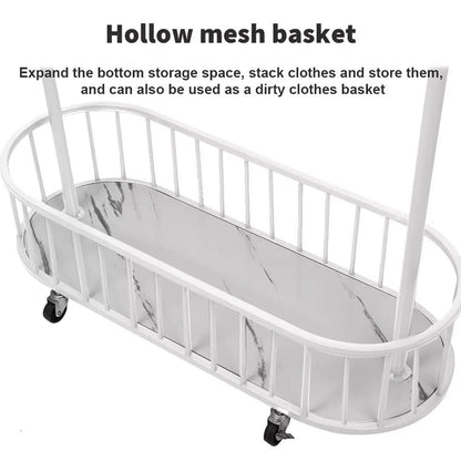 Clothes Hanger Stand Model Floor Standing Room Rack Movable Coat Rack Organizer V528-CLOTHES-HANGER-WHITE-60CM-521974