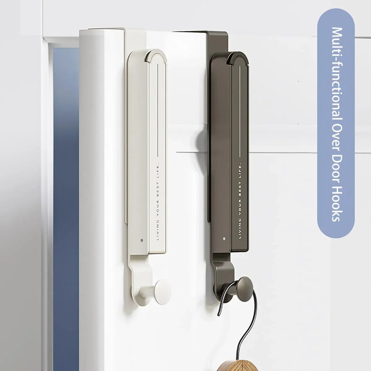 Folding Behind the Door Hook Hanger Clothes Hat Hanger Wall Mounted Organizer - Grey V528-CLOTHES-HOOK-GREY-46MM-725281