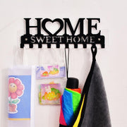 Retro Metal Iron Wall Hanging Mounted 10 Key Hooks Storage Holder Hook Rack - Black V528-CLOTHESHANGERKEY-BLACK-59741