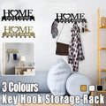 Retro Metal Iron Wall Hanging Mounted 10 Key Hooks Storage Holder Hook Rack - White V528-CLOTHESHANGERKEY-WHITE-592877