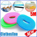 Portable 5M Travel Clothes Line Washing Rope Non Slip Airer Laundry Clothesline - Blue V528-CLOTHESLINE-BLUE-5M-465445