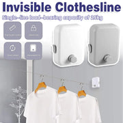 Invisible Clothesline Indoor Drying Rope Wall Mounted Laundry Retractable Line - Grey V528-CLOTHESLINE-GREY-921616