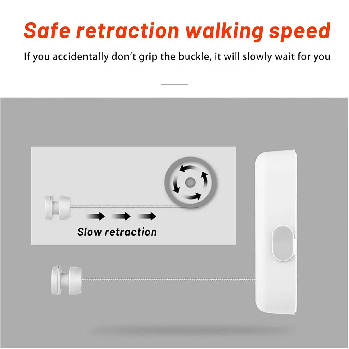 Invisible Clothesline Indoor Drying Rope Wall Mounted Laundry Retractable Line - Grey V528-CLOTHESLINE-GREY-921616