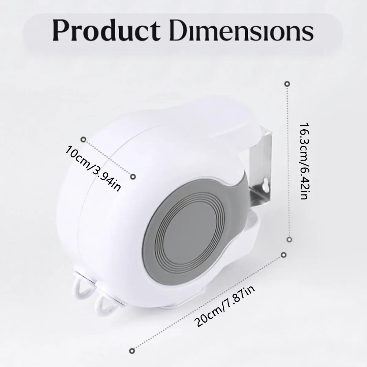 Double Clothes Line Wall Hanger Retractable Clothesline Clothes Dryer 13m Indoor V528-CLOTHESLINE-WHITE-13M-915034