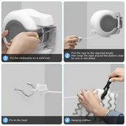 Double Clothes Line Wall Hanger Retractable Clothesline Clothes Dryer 13m Indoor V528-CLOTHESLINE-WHITE-13M-915034