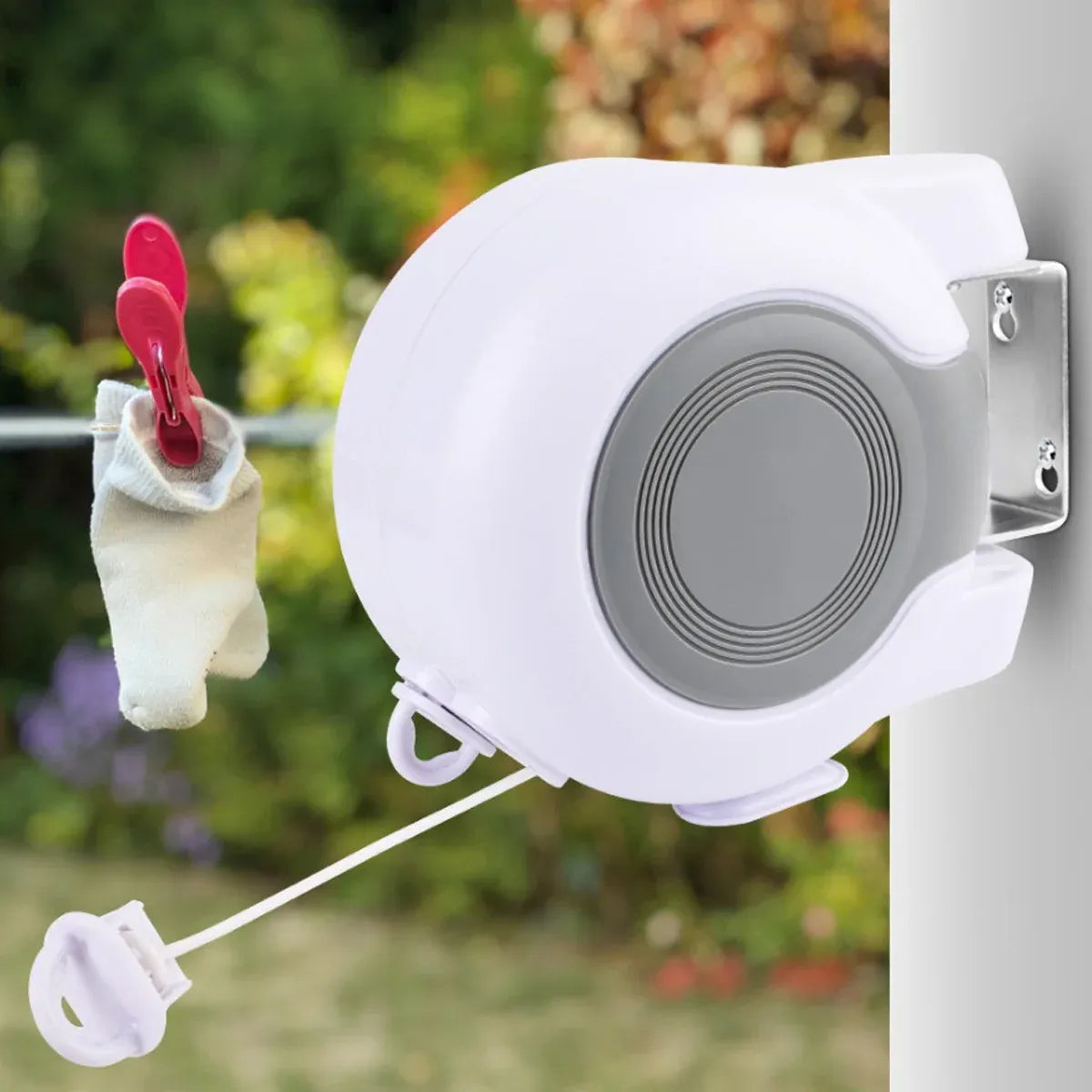 Double Clothes Line Wall Hanger Retractable Clothesline Clothes Dryer 13m Indoor V528-CLOTHESLINE-WHITE-13M-915034