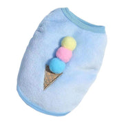 M Size Warm Winter Dog Clothes Soft Fleece Dog Jacket Pet Coat Sweater Puppy Cat Jumper - Blue Ice Cream V528-CLOTHING-BLUEICECREAM-M-19265