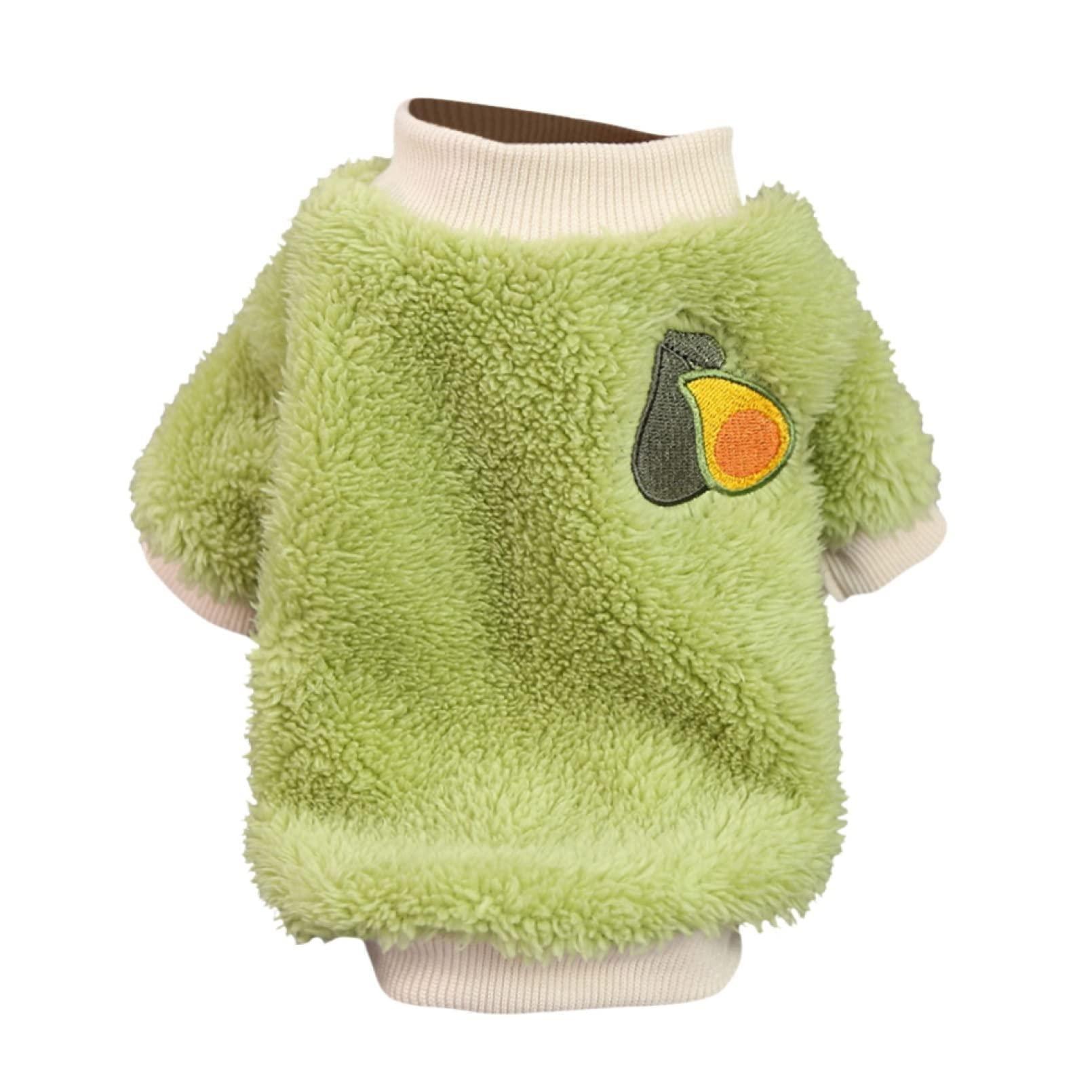 XS Puppy Pet Dog Fleece Warm Jumper Sweater Coat Small Yorkie Chihuahua Cat Clothes - Green V528-CLOTHING-GREEN-XS-42919