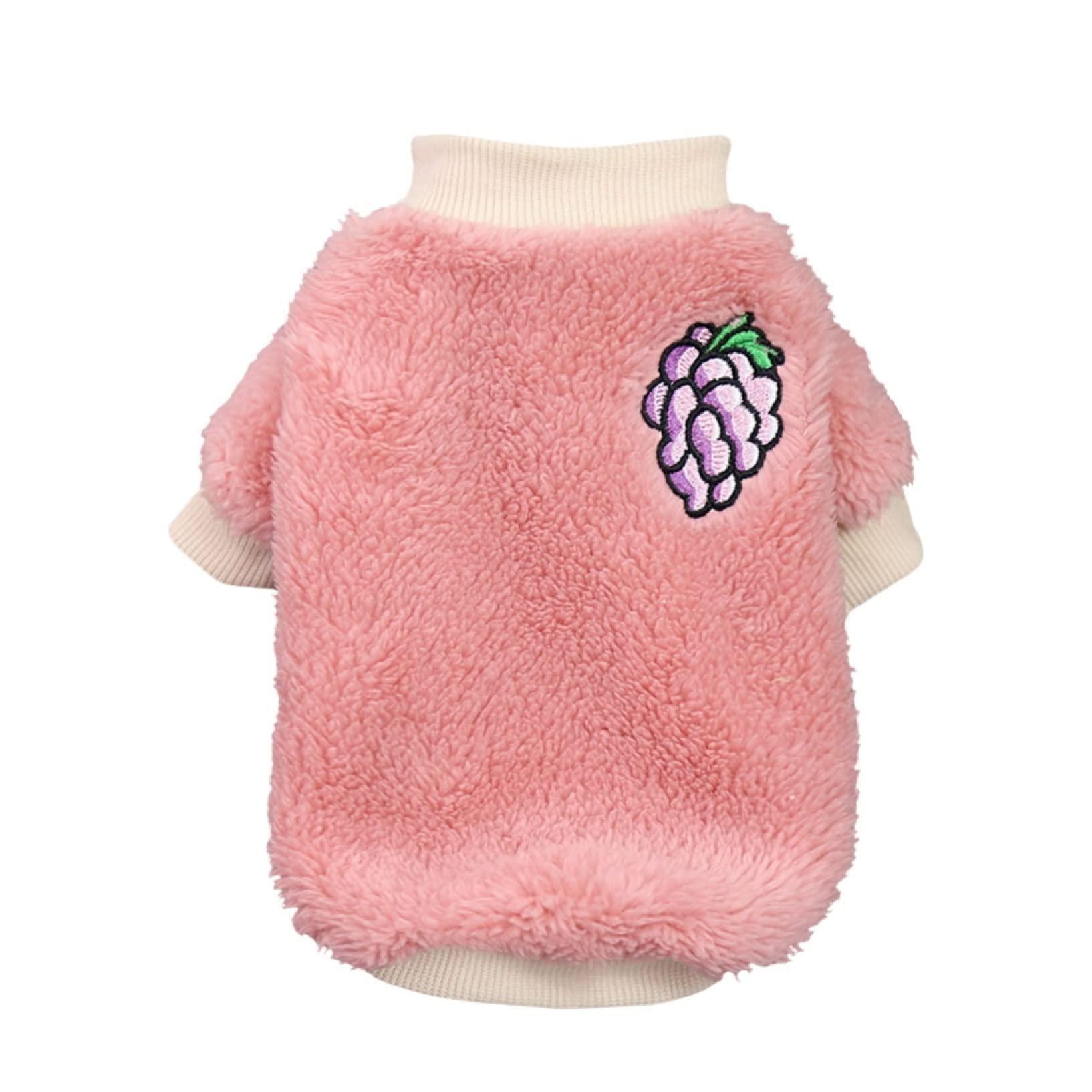 XS Puppy Pet Dog Fleece Warm Jumper Sweater Coat Small Yorkie Chihuahua Cat Clothes - Orange V528-CLOTHING-ORANGE-XS-87848
