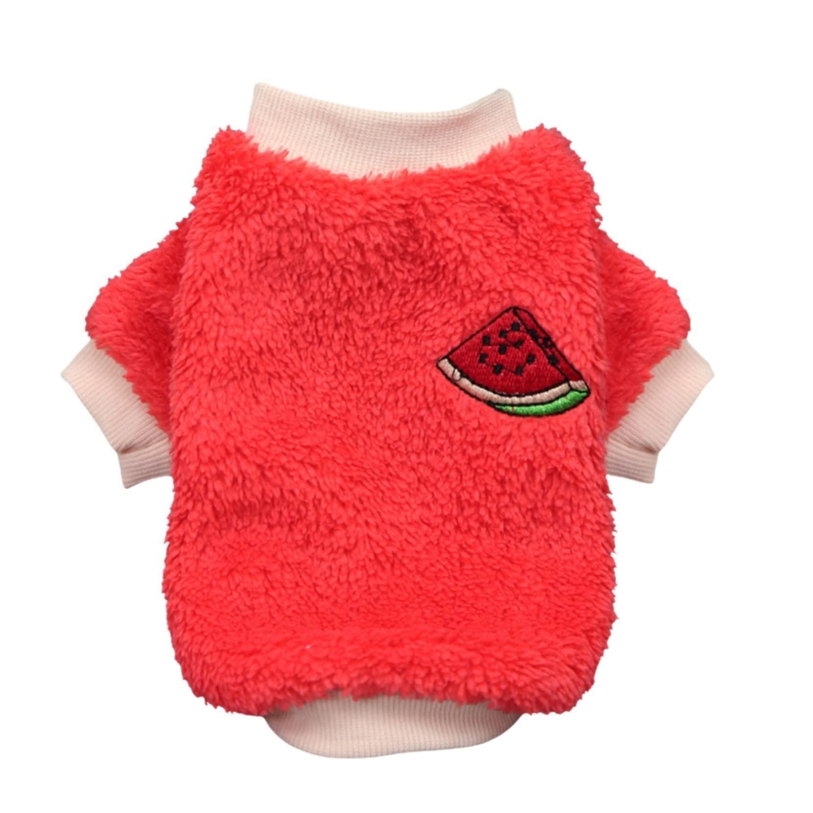 XS Puppy Pet Dog Fleece Warm Jumper Sweater Coat Small Yorkie Chihuahua Cat Clothes - Orange V528-CLOTHING-ORANGE-XS-87848