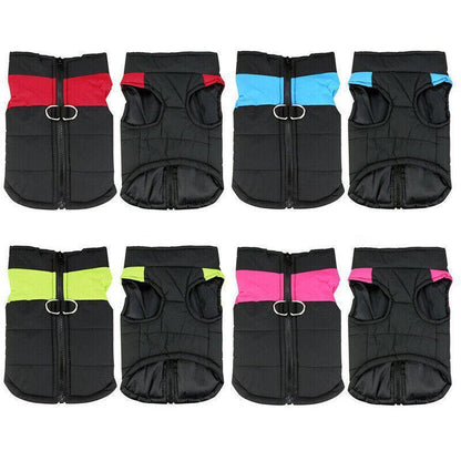 L Size Large Dog Jacket Padded Waterproof Pet Clothes Warm Windbreaker Vest Coat Winter - Pink V528-CLOTHING-PINK-L-37458