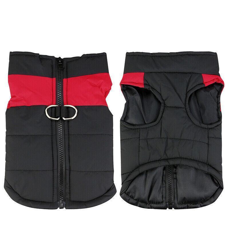 L Size Large Dog Jacket Padded Waterproof Pet Clothes Warm Windbreaker Vest Coat Winter - Red V528-CLOTHING-RED-L-63412