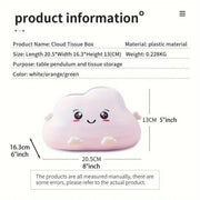 Cute Cartoon Clouds Plastic Tissue Box Desktop Drawer Organizer Storage Box V528-CLOUDS-385862