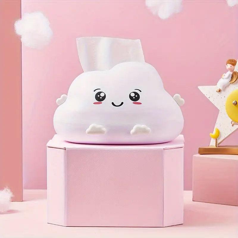 Cute Cartoon Clouds Plastic Tissue Box Desktop Drawer Organizer Storage Box V528-CLOUDS-385862