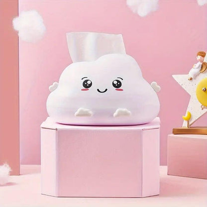 Cute Cartoon Clouds Plastic Tissue Box Desktop Drawer Organizer Storage Box V528-CLOUDS-385862