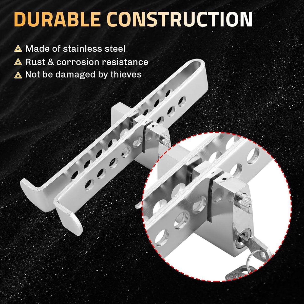 Universal Car Anti-Theft Clutch Throttle Brake Lock 8/9 Holes Security Lock - 9 holes V528-CLUTCH-LOCK-9HOLES-803380