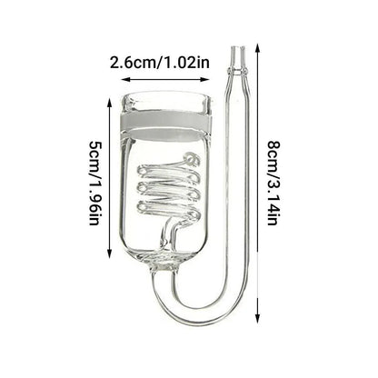 Aquarium Diffuser Glass Spiral Atomizer CO2 Reactor for Planted Tanks V528-CO2-DIFFUSER-296969