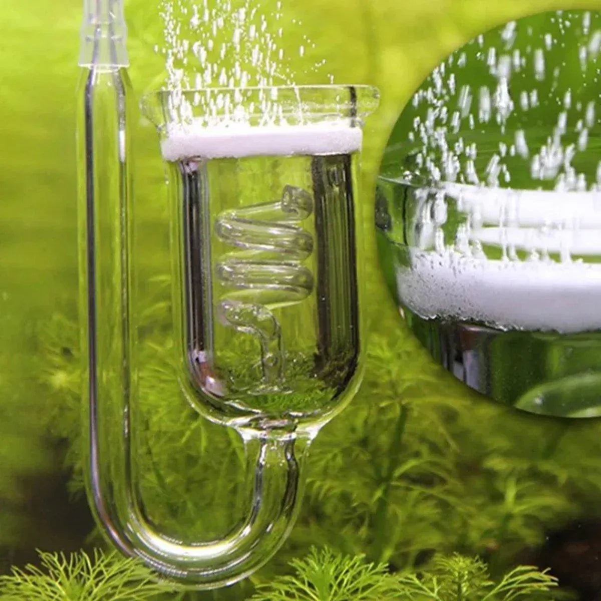 Aquarium Diffuser Glass Spiral Atomizer CO2 Reactor for Planted Tanks V528-CO2-DIFFUSER-296969