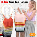 2pcs 8 Tier Metal Clothes Hanger Underwear Storage Organizer Stainless Steel V528-COAT-HANGER-2PCS-841264