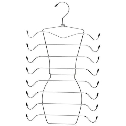 2pcs 8 Tier Metal Clothes Hanger Underwear Storage Organizer Stainless Steel V528-COAT-HANGER-2PCS-841264