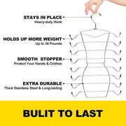 2pcs 8 Tier Metal Clothes Hanger Underwear Storage Organizer Stainless Steel V528-COAT-HANGER-2PCS-841264