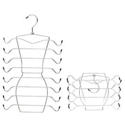 2pcs 8 Tier Metal Clothes Hanger Underwear Storage Organizer Stainless Steel V528-COAT-HANGER-2PCS-841264
