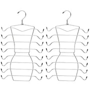 2pcs 8 Tier Metal Clothes Hanger Underwear Storage Organizer Stainless Steel V528-COAT-HANGER-2PCS-841264