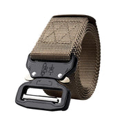Mens Canvas Outdoor Tactical Belt Heavy Duty Army Waist Web Strap Waistband Hot - Khaki V528-COBRABELT-BROWN-988545