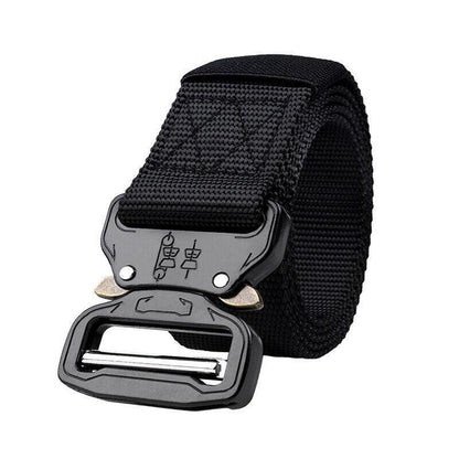 Mens Canvas Outdoor Tactical Belt Heavy Duty Army Waist Web Strap Waistband Hot - Khaki V528-COBRABELT-BROWN-988545