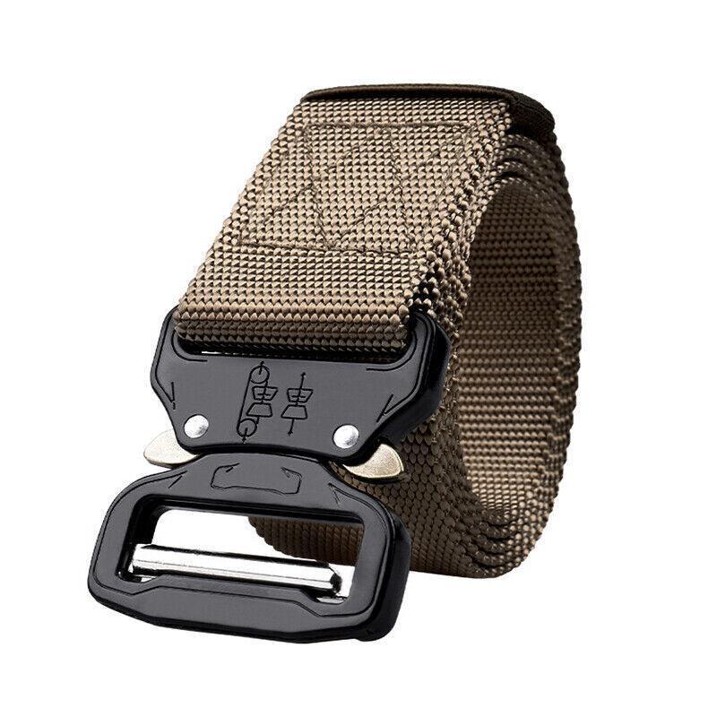 Mens Canvas Outdoor Tactical Belt Heavy Duty Army Waist Web Strap Waistband Hot - Army Green V528-COBRABELT-GREEN-996551