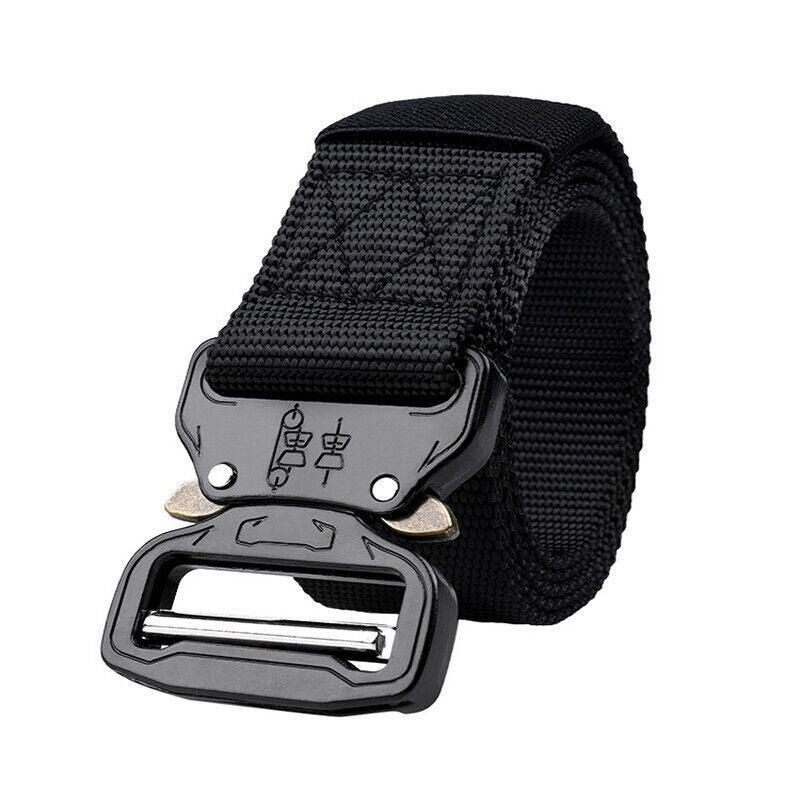 Mens Canvas Outdoor Tactical Belt Heavy Duty Army Waist Web Strap Waistband Hot - Army Green V528-COBRABELT-GREEN-996551