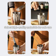 Cocktail Shaker Set Bar Tools Stainless Steel Mixing Glasses Drink Shaker Cups - Black V528-COCKTAIL-SETS-BLACK-565592