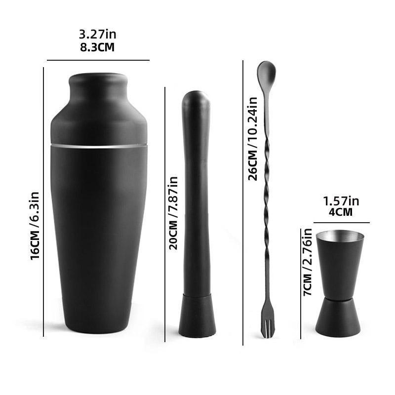 8PCS/700ML Stainless Steel Cocktail Shaker Bartender Tools Set Bar Supplies V528-COCKTAIL-SHAKER-8PCS-693988