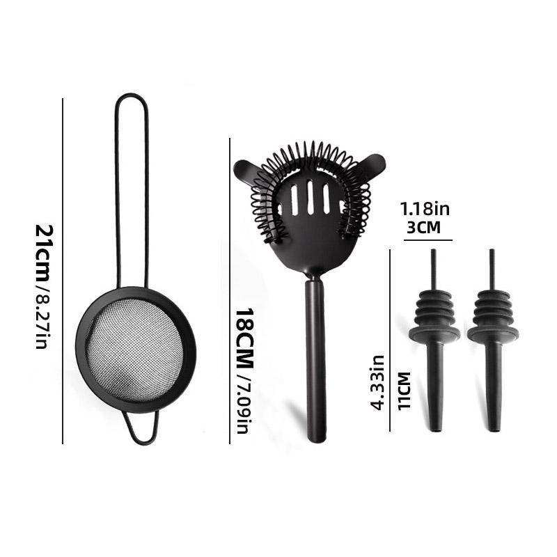 8PCS/700ML Stainless Steel Cocktail Shaker Bartender Tools Set Bar Supplies V528-COCKTAIL-SHAKER-8PCS-693988