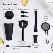 8PCS/700ML Stainless Steel Cocktail Shaker Bartender Tools Set Bar Supplies V528-COCKTAIL-SHAKER-8PCS-693988