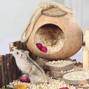 Lanyard Birdhouse Parrot Coconut Nest Bed Hanging Bird Cage for Small Birds - Stairs type V528-COCOANUT-NEST-LT-184597