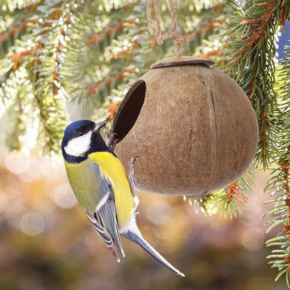 Lanyard Birdhouse Parrot Coconut Nest Bed Hanging Bird Cage for Small Birds - Stairs type V528-COCOANUT-NEST-LT-184597