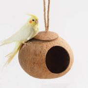 Lanyard Birdhouse Parrot Coconut Nest Bed Hanging Bird Cage for Small Birds - Stairs type V528-COCOANUT-NEST-LT-184597