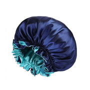 Womens Satin Sleep Cap Bonnet Elastic Wide Band Hair Sleeping Hat - Red V528-COCOLOUR-RED04447